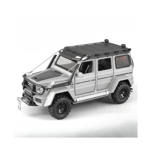 YCNXEB Miniatur Modelle 1 32 Für Benz Brabus G550 Geländewagenmodell Mit Ton Und Licht, Sammeldruckguss-Spielzeugautosammlung Originalgetreue Nachbildung(Gray) von YCNXEB