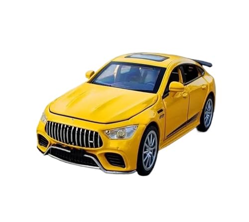 YCNXEB Miniatur Modelle 1 32 Für Benz GT63S Coupe Legierung Sportwagen Modell Druckguss Fahrzeuge Metall Auto Modell Simulation Sound Licht Spielzeug Originalgetreue Nachbildung(Yellow) von YCNXEB