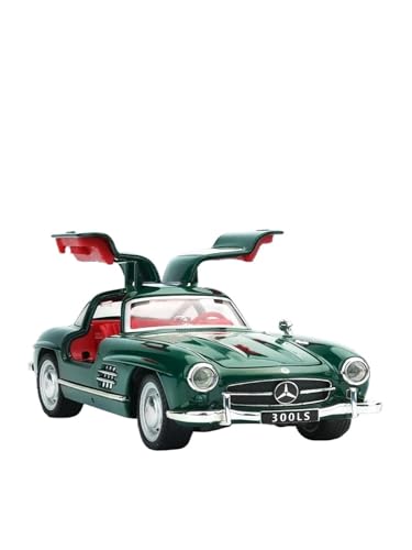 YCNXEB Miniatur Modelle 1 32 Für Benzs 300SL Legierung Auto Modell Druck Druck Klassische Fahrzeuge Auto Modell Simulation Sound Licht Sammlung Spielzeug Originalgetreue Nachbildung(Grün) von YCNXEB
