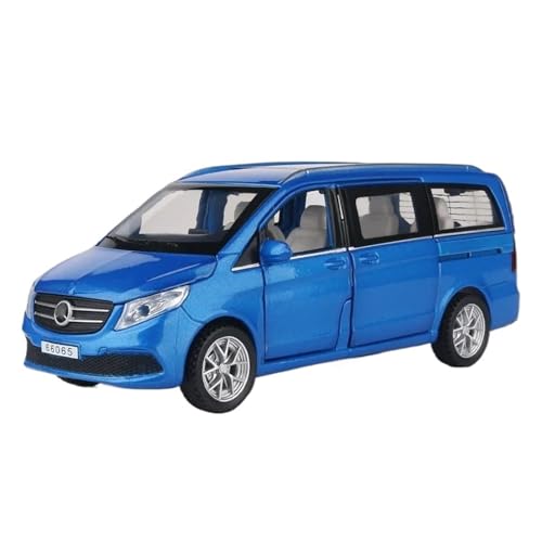 YCNXEB Miniatur Modelle 1 32 Für Benzs V260 MPV Legierung Automodell Druckguss Metall Spielzeug Fahrzeug Automodell Sound Und Licht Sammlung Spielzeug Originalgetreue Nachbildung(Blau) von YCNXEB