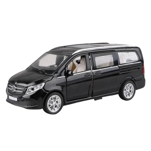 YCNXEB Miniatur Modelle 1 32 Für Benzs V260 MPV Legierung Automodell Druckguss Metall Spielzeug Fahrzeug Automodell Sound Und Licht Sammlung Spielzeug Originalgetreue Nachbildung(Schwarz) von YCNXEB