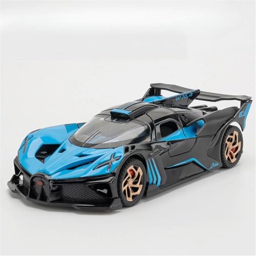 YCNXEB Miniatur Modelle 1 32 Für BolideSport-Modellspielzeug, Autolegierung Mit Rückzugsgeräusch Und Licht, Rennfahrzeug-Sammlungsdekoration Originalgetreue Nachbildung(Blau) von YCNXEB