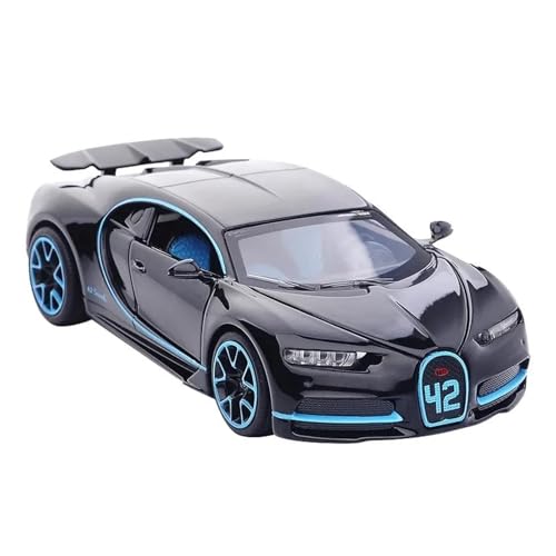YCNXEB Miniatur Modelle 1 32 Für Bugatti Chiron Legierung Sportwagenmodell Druckguss Metall Spielzeugfahrzeuge Automodell Enthusiasten Sammlung Geschenk Originalgetreue Nachbildung(Schwarz) von YCNXEB