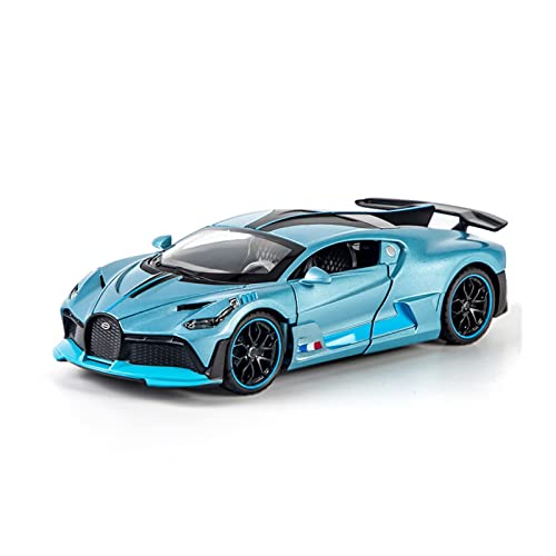 YCNXEB Miniatur Modelle 1 32 Für Bugatti DIVO Super Sports Car Alloy Diecast Modell Mit Sound Light Toys Originalgetreue Nachbildung(Blau) von YCNXEB