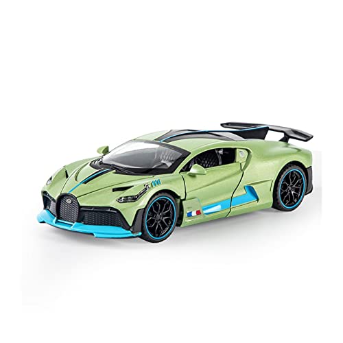 YCNXEB Miniatur Modelle 1 32 Für Bugatti DIVO Super Sports Car Alloy Diecast Modell Mit Sound Light Toys Originalgetreue Nachbildung(Grün) von YCNXEB