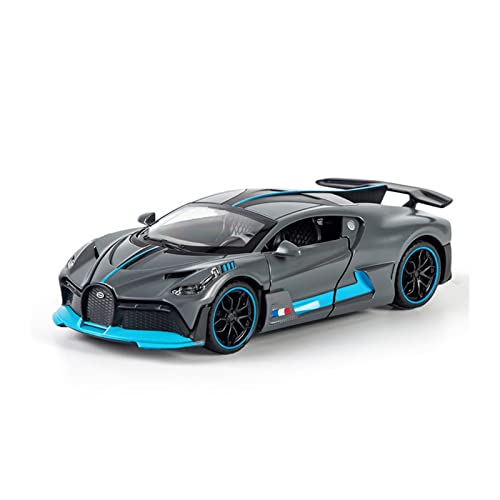 YCNXEB Miniatur Modelle 1 32 Für Bugatti DIVO Super Sports Car Alloy Diecast Modell Mit Sound Light Toys Originalgetreue Nachbildung(Titanium) von YCNXEB