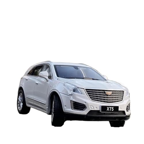 YCNXEB Miniatur Modelle 1 32 Für Cadillac XT5 SUV Legierung Auto Modell Druckguss Metall Spielzeug Fahrzeuge Auto Modell Sammlung Spielzeug Geschenk Originalgetreue Nachbildung(White) von YCNXEB