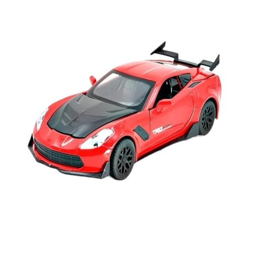 YCNXEB Miniatur Modelle 1 32 Für Chevrolet Corvette Supercar Modell Spielzeugauto Druckguss Simulation Metalllegierung Fahrzeuge Originalgetreue Nachbildung(Rot) von YCNXEB