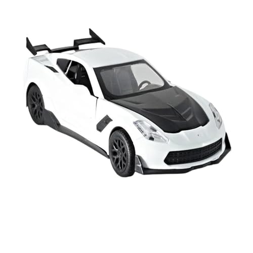 YCNXEB Miniatur Modelle 1 32 Für Chevrolet Corvette Supercar Modell Spielzeugauto Druckguss Simulation Metalllegierung Fahrzeuge Originalgetreue Nachbildung(White) von YCNXEB