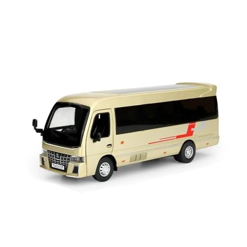 YCNXEB Miniatur Modelle 1 32 Für Coaster Legierung Bus Auto Druckguss Metall Passagier Coach Fahrzeuge Auto Modell Enthusiasten Sammlung Geschenk Originalgetreue Nachbildung(Gold) von YCNXEB