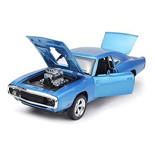 YCNXEB Miniatur Modelle 1 32 Für Dodge Challenger Alloy Automodell Metallauto Hardtop Classic Vehicle Model Originalgetreue Nachbildung(Blau) von YCNXEB