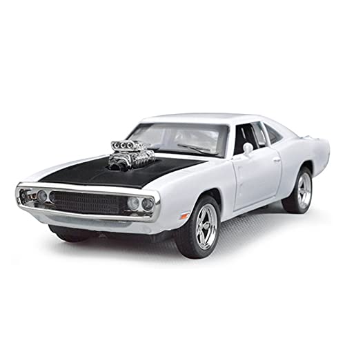 YCNXEB Miniatur Modelle 1 32 Für Dodge Challenger Alloy Automodell Metallauto Hardtop Classic Vehicle Model Originalgetreue Nachbildung(White) von YCNXEB