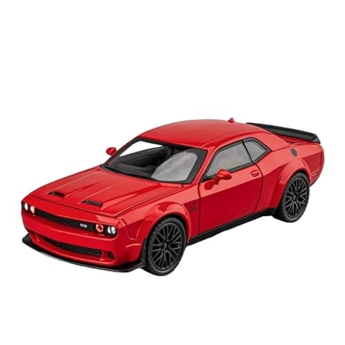 YCNXEB Miniatur Modelle 1 32 Für Dodge Charger Challenger Hellcat Redeye Legierung Modell Auto Druckguss Casting Enthusiasten Auto Fahrzeug Geschenk Originalgetreue Nachbildung(Rot) von YCNXEB