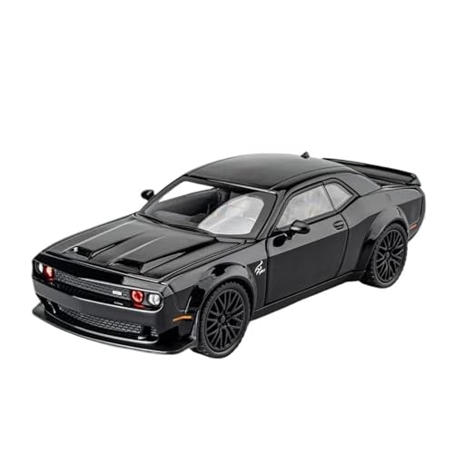 YCNXEB Miniatur Modelle 1 32 Für Dodge Charger Challenger Hellcat Redeye Legierung Modell Auto Druckguss Casting Enthusiasten Auto Fahrzeug Geschenk Originalgetreue Nachbildung(Schwarz) von YCNXEB