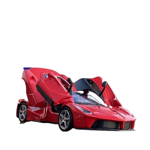 YCNXEB Miniatur Modelle 1 32 Für Ferrari Laferrari Legierung Sportmodell Druckguss Metallauto Spielzeugfahrzeuge Sound Und Zurückziehbare Sammlerdekoration Originalgetreue Nachbildung(Rot) von YCNXEB