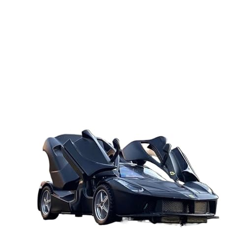 YCNXEB Miniatur Modelle 1 32 Für Ferrari Laferrari Legierung Sportmodell Druckguss Metallauto Spielzeugfahrzeuge Sound Und Zurückziehbare Sammlerdekoration Originalgetreue Nachbildung(Schwarz) von YCNXEB