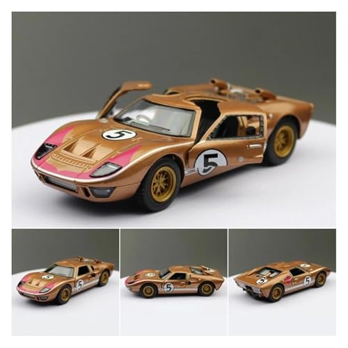YCNXEB Miniatur Modelle 1 32 Für Ford GT40 1966 Legierung Sportwagen Diecast Metall Spielzeug Track Racing Auto Modell Simulation Sammlung Originalgetreue Nachbildung(Brass) von YCNXEB