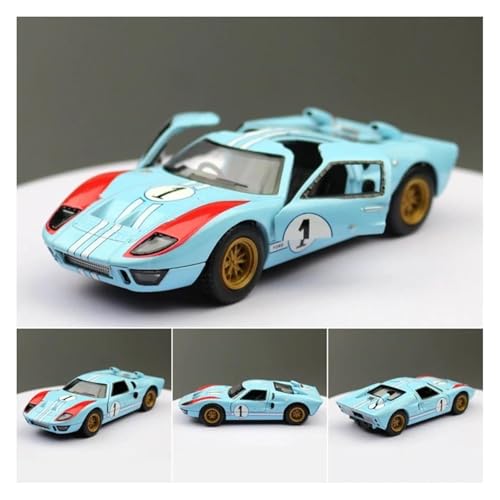 YCNXEB Miniatur Modelle 1 32 Für Ford GT40 1966 Legierung Sportwagen Diecast Metall Spielzeug Track Racing Auto Modell Simulation Sammlung Originalgetreue Nachbildung(Grün) von YCNXEB