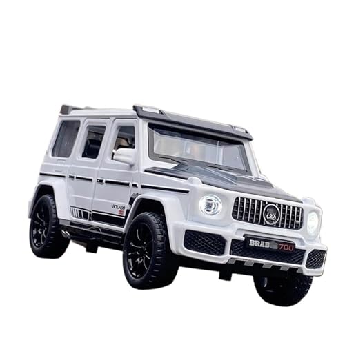 YCNXEB Miniatur Modelle 1 32 Für G700 G65 SUV Legierung Auto Diecast Simulation Metall Spielzeug Geländewagen Auto Modell Sound Licht Sammlung Originalgetreue Nachbildung(White) von YCNXEB