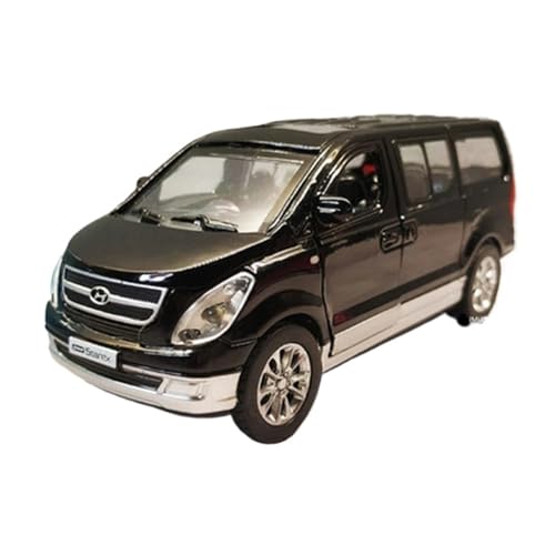 YCNXEB Miniatur Modelle 1 32 Für Hyundai H-1 Grand Starex MPV Legierungsauto-Modellsammlung, Druckguss-Metallauto, Statische Modellsimulation Originalgetreue Nachbildung(Schwarz) von YCNXEB
