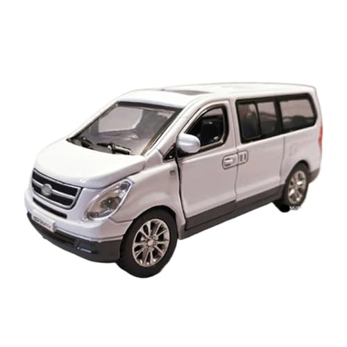 YCNXEB Miniatur Modelle 1 32 Für Hyundai H-1 Grand Starex MPV-Legierungsautomodell Automodellsammlung Aus Druckguss-Metall Simulation Von Sound Und Licht Originalgetreue Nachbildung(White) von YCNXEB