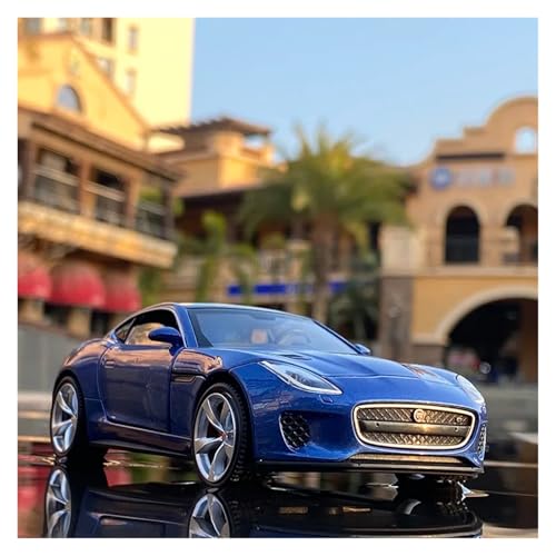 YCNXEB Miniatur Modelle 1 32 Für Jaguar F-Type Coupe Legierungsautomodell Druckguss Exquisites Spielzeugauto Metallsimulationsauto Kleines Modell Desktop-Ornamente Originalgetreue Nachbildung(Blau) von YCNXEB