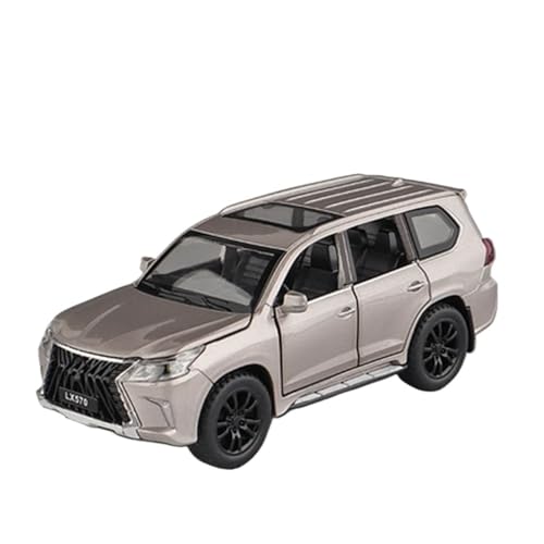 YCNXEB Miniatur Modelle 1 32 Für Lexus LX570 Luxus-SUV-Automodell Druckgusslegierung Metall Simulation Geländewagen Spielzeugsammlung Modell Ton Und Licht Originalgetreue Nachbildung(Gold) von YCNXEB