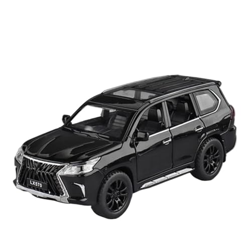 YCNXEB Miniatur Modelle 1 32 Für Lexus LX570 Luxus-SUV-Automodell Druckgusslegierung Metall Simulation Geländewagen Spielzeugsammlung Modell Ton Und Licht Originalgetreue Nachbildung(Schwarz) von YCNXEB