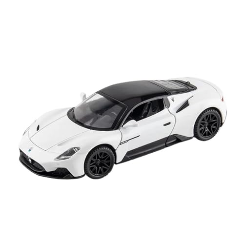 YCNXEB Miniatur Modelle 1 32 Für Maserati MC20 Coupe Legierung Sportwagen DiecastCar Simulation Sound Licht Spielzeugauto Jungen Fast and Furious Originalgetreue Nachbildung(White) von YCNXEB