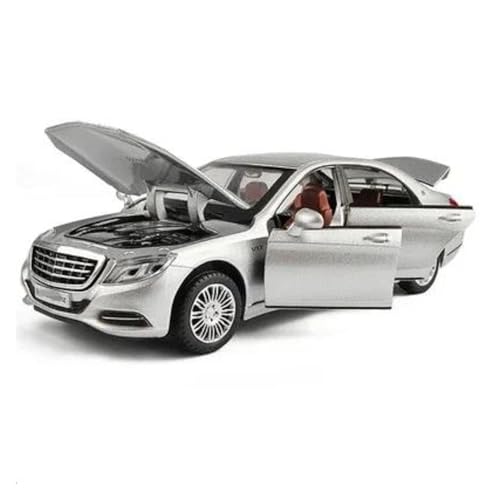 YCNXEB Miniatur Modelle 1 32 Für Maybachs S600 Legierung Automodell Druckguss Metall Spielzeugfahrzeuge Automodell Enthusiasten Sammlung Spielzeug Geschenk Originalgetreue Nachbildung(Silber) von YCNXEB