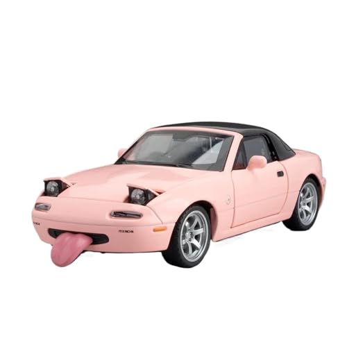 YCNXEB Miniatur Modelle 1 32 Für Mazda MX-5 Supercar Legierung Modell Auto Spielzeug Druckguss Metall Casting Auto Spielzeug Fahrzeug Geschenk Originalgetreue Nachbildung(Rosa) von YCNXEB
