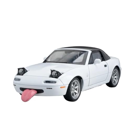 YCNXEB Miniatur Modelle 1 32 Für Mazda MX-5 Supercar Legierung Modell Auto Spielzeug Druckguss Metall Casting Auto Spielzeug Fahrzeug Geschenk Originalgetreue Nachbildung(White) von YCNXEB