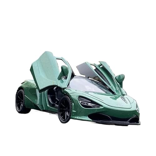 YCNXEB Miniatur Modelle 1 32 Für McLaren 720S Dekoration Legierung Modell Metall Fahrzeug Sound Licht Zurückziehen Spielzeug Auto Sammlungen Originalgetreue Nachbildung(Grün) von YCNXEB