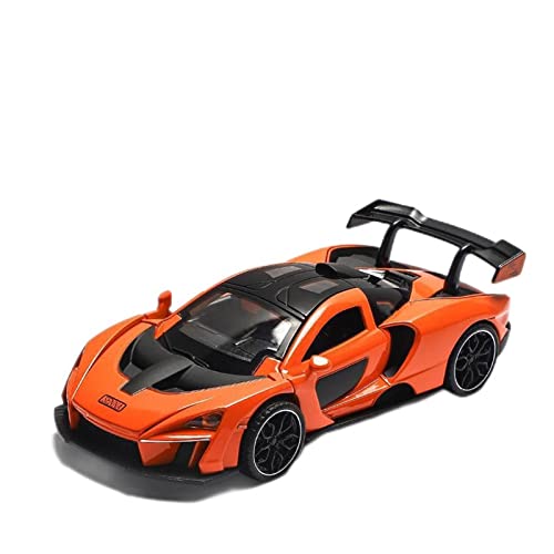 YCNXEB Miniatur Modelle 1 32 Für McLaren Senna Sportwagen Diecast Legierung Simulationsmodell Mit Sound Light Pull Back Originalgetreue Nachbildung(Orange) von YCNXEB
