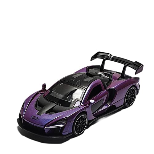 YCNXEB Miniatur Modelle 1 32 Für McLaren Senna Sportwagen Diecast Legierung Simulationsmodell Mit Sound Light Pull Back Originalgetreue Nachbildung(Purple) von YCNXEB