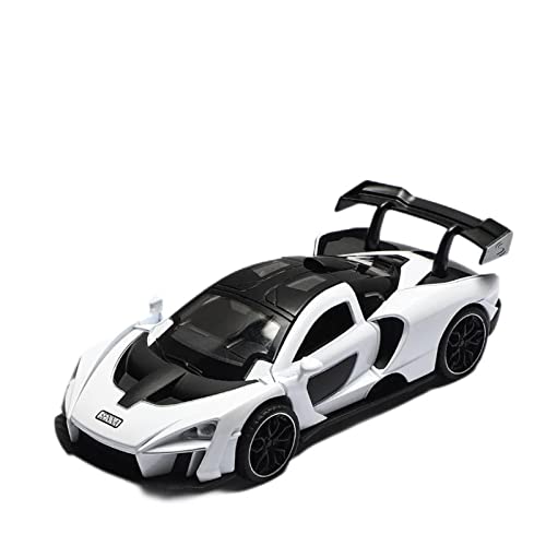 YCNXEB Miniatur Modelle 1 32 Für McLaren Senna Sportwagen Diecast Legierung Simulationsmodell Mit Sound Light Pull Back Originalgetreue Nachbildung(White) von YCNXEB