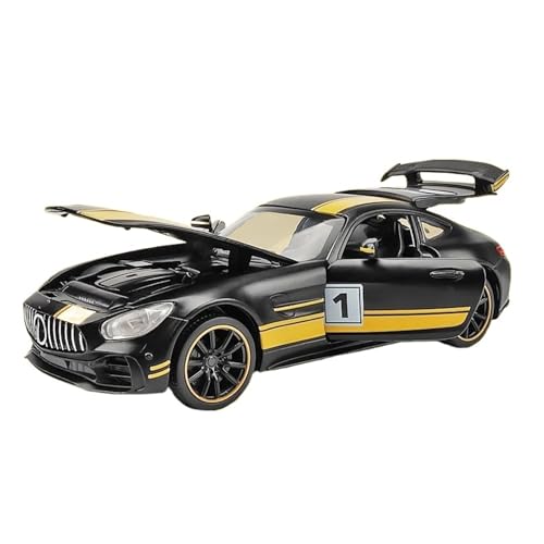 YCNXEB Miniatur Modelle 1 32 Für Mercedes Benz AMG GTR Sportwagen Hochsimulation Diecast Auto Metalllegierung Modellauto Spielzeugsammlung Originalgetreue Nachbildung(Yellow) von YCNXEB