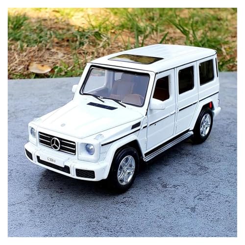YCNXEB Miniatur Modelle 1 32 Für Mercedes-Benz G350 G350D Legierung Automodell Mit Pull Back Sound Und Licht Druckguss Spielzeug Originalgetreue Nachbildung(White) von YCNXEB