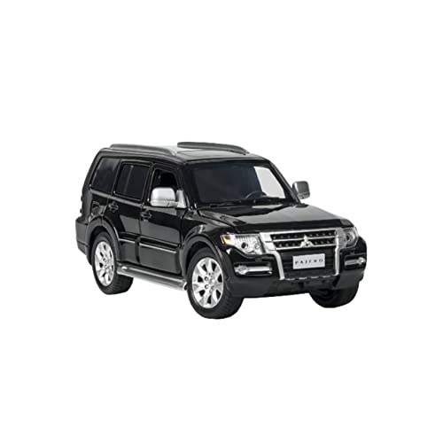 YCNXEB Miniatur Modelle 1 32 Für Mitsubishi Pajero V97 Legierungssimulation Geländewagenmodell Zurückziehen Von Musik Originalgetreue Nachbildung(Schwarz) von YCNXEB