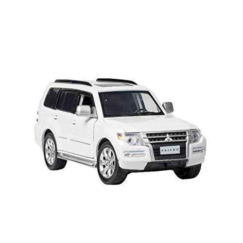 YCNXEB Miniatur Modelle 1 32 Für Mitsubishi Pajero V97 Legierungssimulation Geländewagenmodell Zurückziehen Von Musik Originalgetreue Nachbildung(White) von YCNXEB