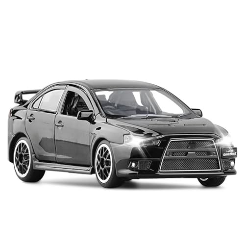 YCNXEB Miniatur Modelle 1 32 Für Mitsubishis Lancer Evo X 10 Legierung Auto Modell Spielzeug Diecast Metall Simulation Auto Modell Desktop Ornamente Sammlung Originalgetreue Nachbildung(Schwarz) von YCNXEB