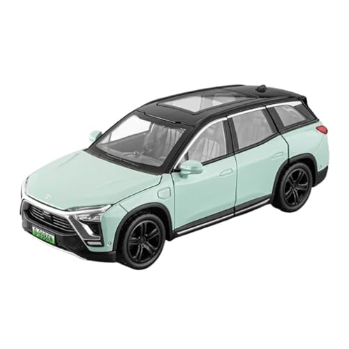 YCNXEB Miniatur Modelle 1 32 Für NIO ES8 SUV-Legierungsautomodell China New Energy Car-Modell Spielzeug-Straßenbahnmodell Mit Simulationssound Und Licht Originalgetreue Nachbildung(Grün) von YCNXEB