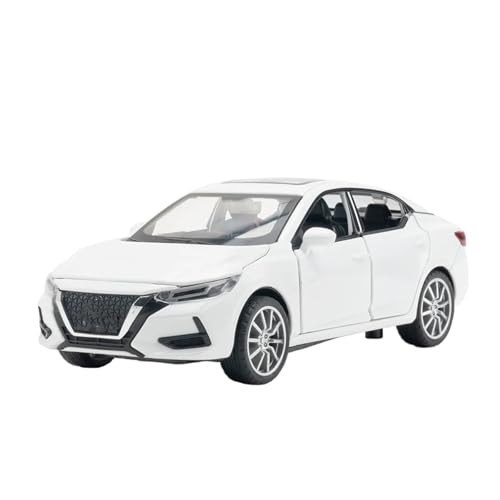 YCNXEB Miniatur Modelle 1 32 Für Nissan SYLPHY Legierung Modell Auto Druckguss Casting Sound Und Licht Auto Spielzeug Fahrzeug Originalgetreue Nachbildung(White) von YCNXEB
