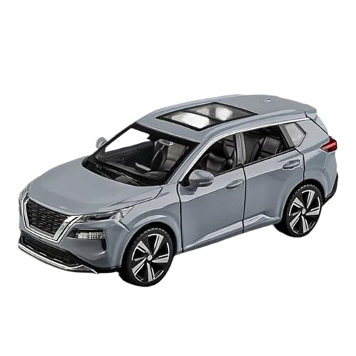 YCNXEB Miniatur Modelle 1 32 Für Nissan X-Trail SUV Legierung Modell Auto Spielzeug Druckguss Casting Sound Und Licht Auto Spielzeug Originalgetreue Nachbildung(Gray) von YCNXEB