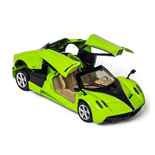 YCNXEB Miniatur Modelle 1 32 Für Pagani Huayra Zonda Alloy Diecast Automodell Metall Simulation Sound Light Originalgetreue Nachbildung(Grün) von YCNXEB