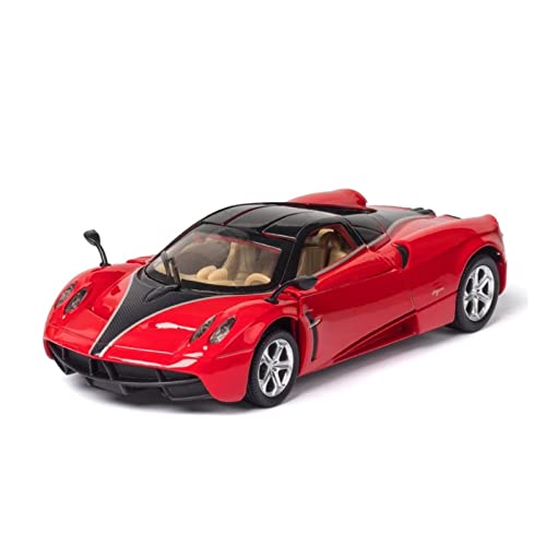 YCNXEB Miniatur Modelle 1 32 Für Pagani Huayra Zonda Alloy Diecast Automodell Metall Simulation Sound Light Originalgetreue Nachbildung(Rot) von YCNXEB