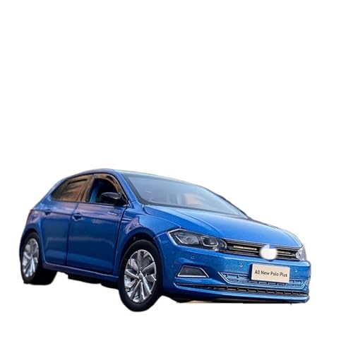 YCNXEB Miniatur Modelle 1 32 Für Polo Legierung Mini Auto Modell Druckguss Simulation Miniatur Maßstab Auto Modell Sammlung Metall Kleines Spielzeug Originalgetreue Nachbildung(Blau) von YCNXEB