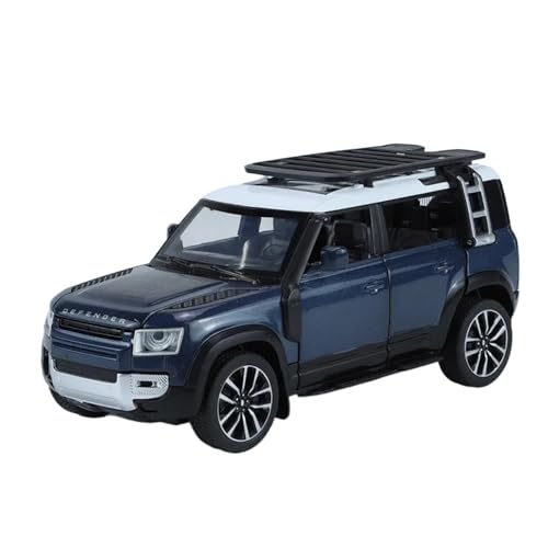 YCNXEB Miniatur Modelle 1 32 Für Range Rover Defender SUV Legierung Automodell Druckguss Metall Spielzeug Geländewagen Modell Sound Und Licht Auto Originalgetreue Nachbildung(Blau) von YCNXEB