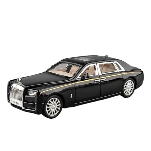 YCNXEB Miniatur Modelle 1 32 Für Rolls Royce Phantom Legierung Auto Diecast Spielzeug Fahrzeuge Metall Auto Modell Sammlung Simulation Sound Licht Originalgetreue Nachbildung(Schwarz) von YCNXEB