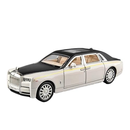 YCNXEB Miniatur Modelle 1 32 Für Rolls Royce Phantom Legierung Auto Diecast Spielzeug Fahrzeuge Metall Auto Modell Sammlung Simulation Sound Licht Originalgetreue Nachbildung(White) von YCNXEB
